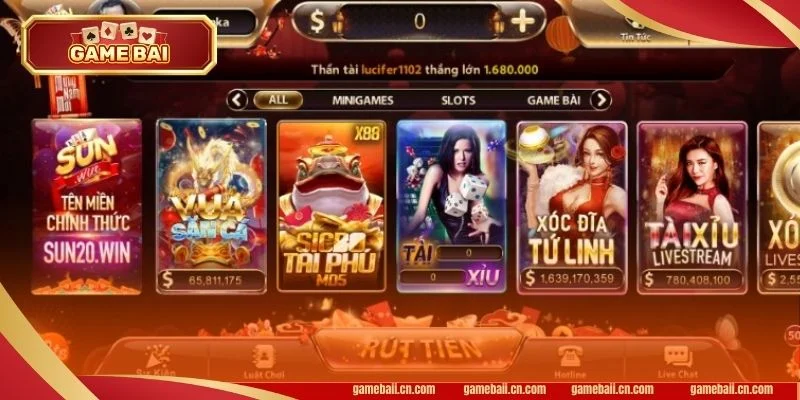 Nền tảng có tuổi đời Sunwin nổi bật với nhiều game hấp dẫn.